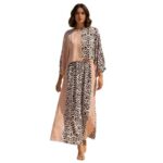 Women's Leopard Print Two-Piece Pant Set – Casual Elegant Outfit