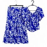 Women's Abstract Print Two-Piece Skirt Set - Image 2
