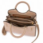 Women's Luxury Patent Leather Floral Embossed Handbag - Image 4
