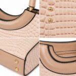 Women's Luxury Patent Leather Floral Embossed Handbag - Image 7