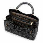 Women's Luxury Patent Leather Floral  Handbag Set - Image 5