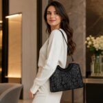 Women's Luxury Patent Leather Floral  Handbag Set - Image 2