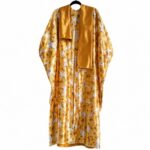 Women's Luxury Floral Satin Kaftan Maxi Dress – Elegant Red & Pink - Image 6