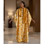 Women's Luxury Floral Satin Kaftan Maxi Dress – Elegant Red & Pink - Image 4