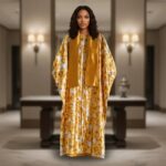 Women's Luxury Floral Satin Kaftan Maxi Dress – Elegant Red & Pink - Image 3