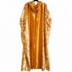 Women's Luxury Floral Satin Kaftan Maxi Dress – Elegant Red & Pink - Image 2