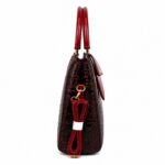 Women's Luxury Patent Leather Floral Embossed Handbag Set – Elegant Shoulder & Crossbody Purse - Image 6