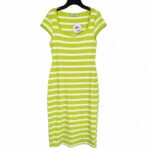 Women's Striped Midi Bodycon Dress – Casual Short Sleeve Summer Dress - Image 5